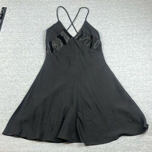 Vtg Jessica McClintock Gunne Sax DOS NWT Size 5/6 Black Mini Dress USA Made LBD